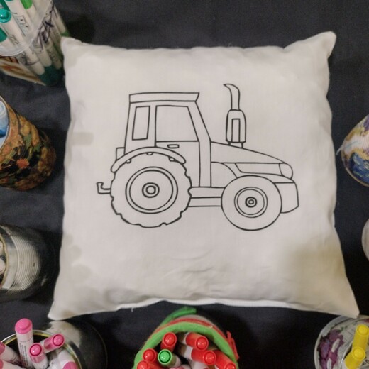 Polštářek omalovánka Traktor
