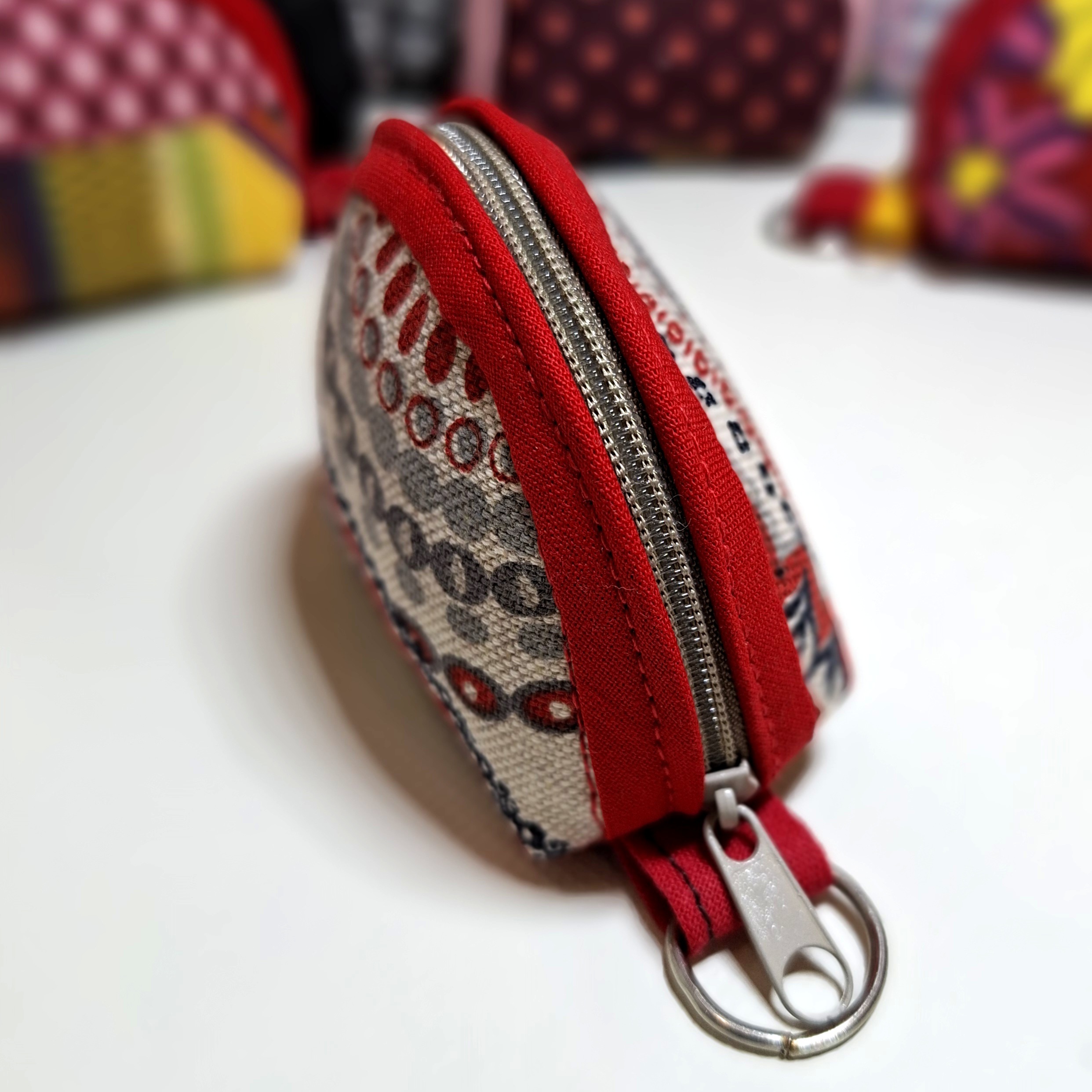 mini peněženka klíčenka červená