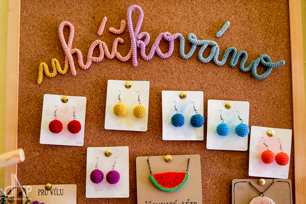 háčkované náušnice 