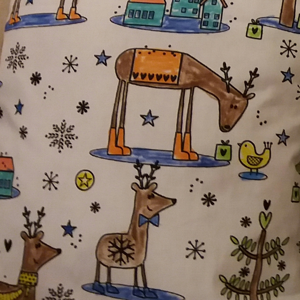 polštářek omalovánka VÁNOČNÍ