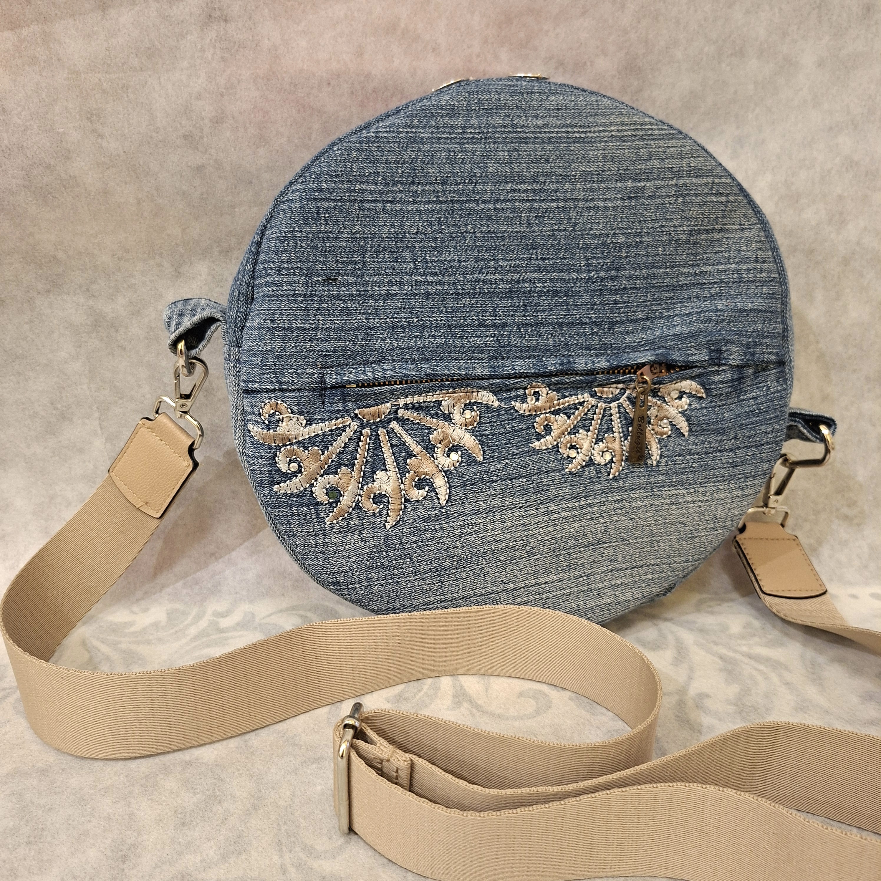 riflová kabelka kulatá I.